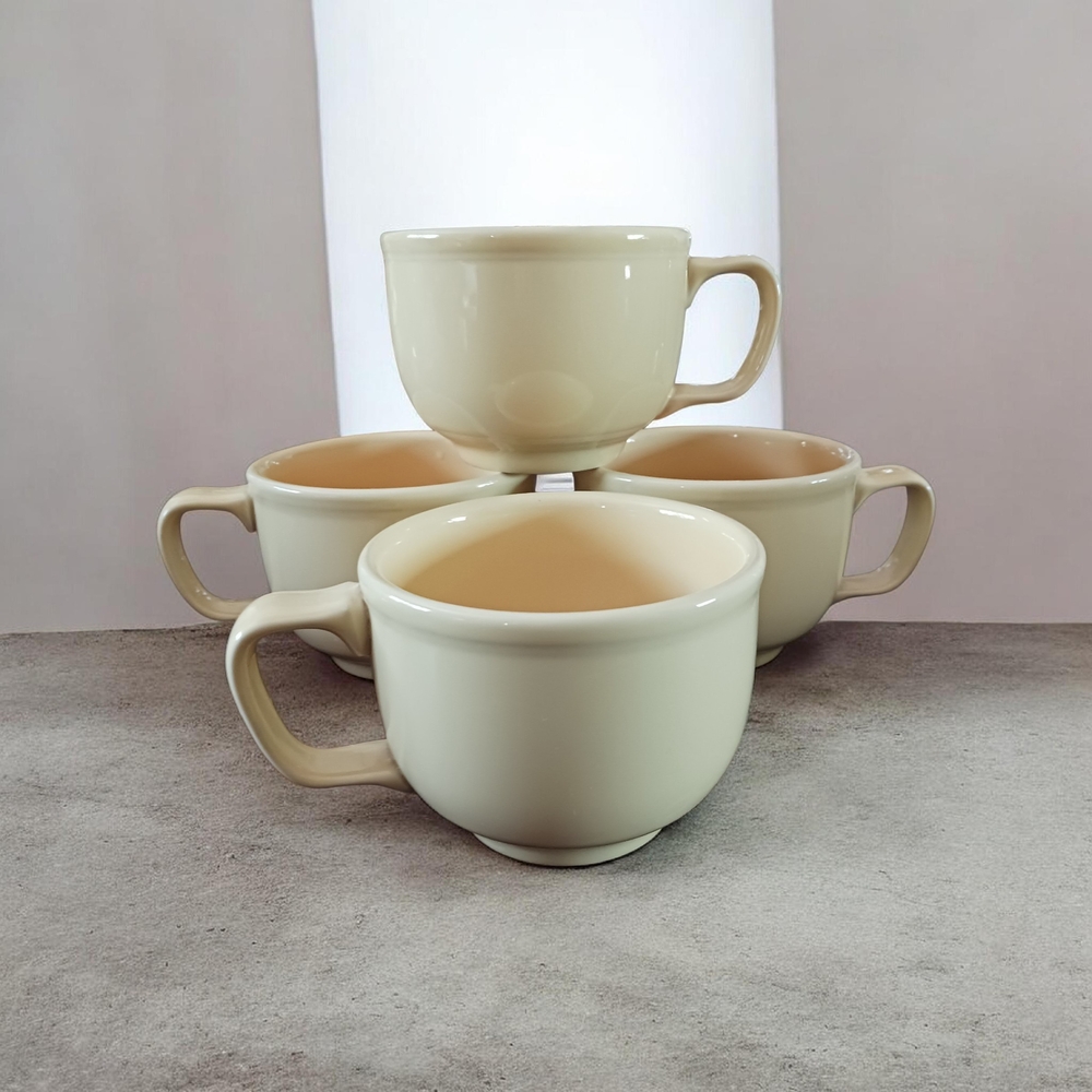 VINTAGE Homer Lauglin China Soup Mugs- Set of 4